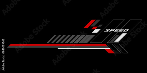 racing team trendy fashionable vector t-shirt and apparel design, typography, print, poster. Global swatches.