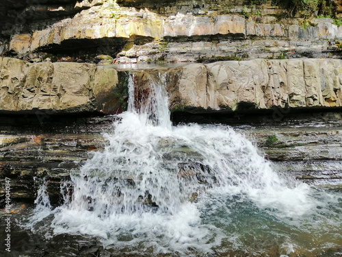 Waterfall in the Caucasus Mountains