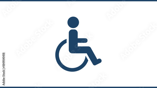 Accessibility Icon: A minimalist icon depicting a person in a wheelchair, symbolizing inclusivity and accessibility.