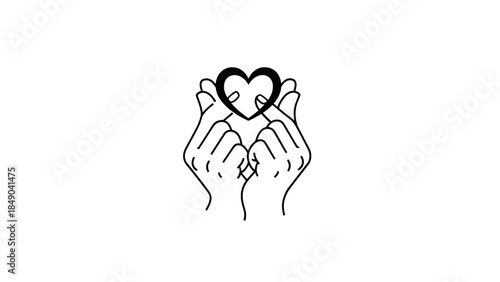 Heart Gesture: A pair of hands forms a heart shape.