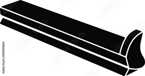 Silhouette construction molding profile detail minimalist vector illustration