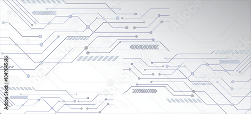Digital technology futuristic internet network speed connection white background, cyber nano information, abstract communication, innovation future tech data, Ai big data line dot illustration vector