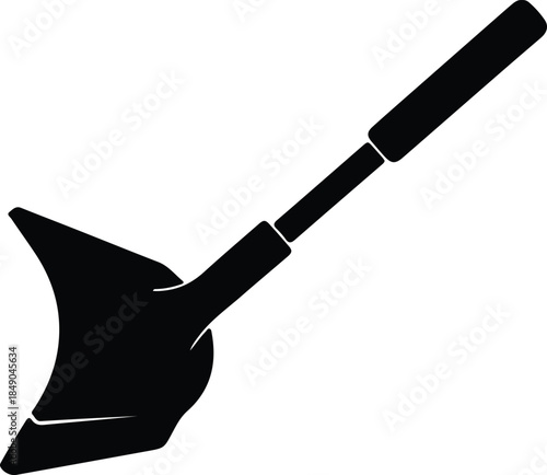 Silhouette of a farming plow for agricultural tools vector illustration