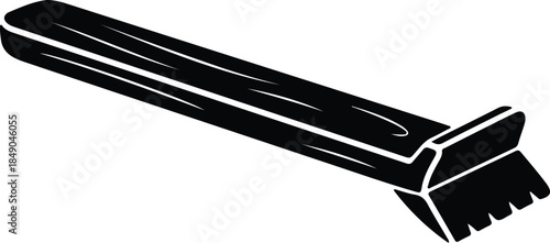 Silhouette of a woodworking chisel hand tool Vector Illustration