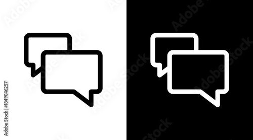 Chat With Icon Set Design