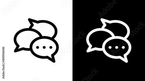 Group Chat With Icon Set Design