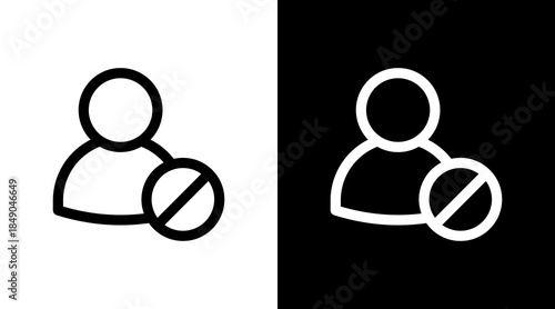 Block Contact With Icon Set Design