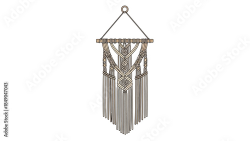 Silver Wind Chime Hanging Decoration.