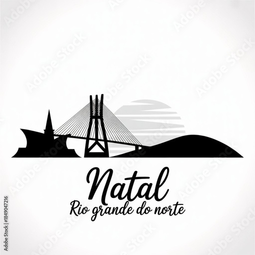 Natal Rio Grande do Norte Skyline Silhouette — A Dune-Backed Coastal Capital of Northeastern Brazil Vector Illustration