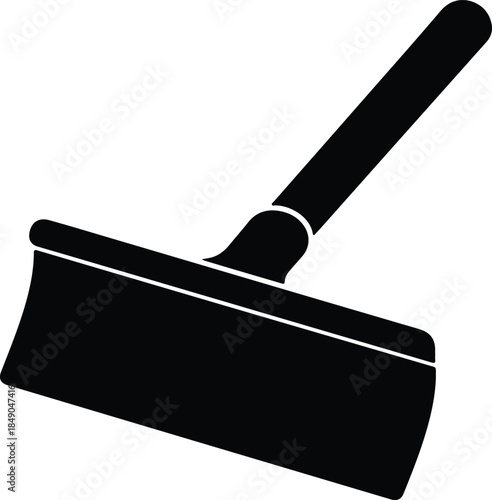 Silhouette Window Squeegee Cleaning Tool Equipment Vector Illustration