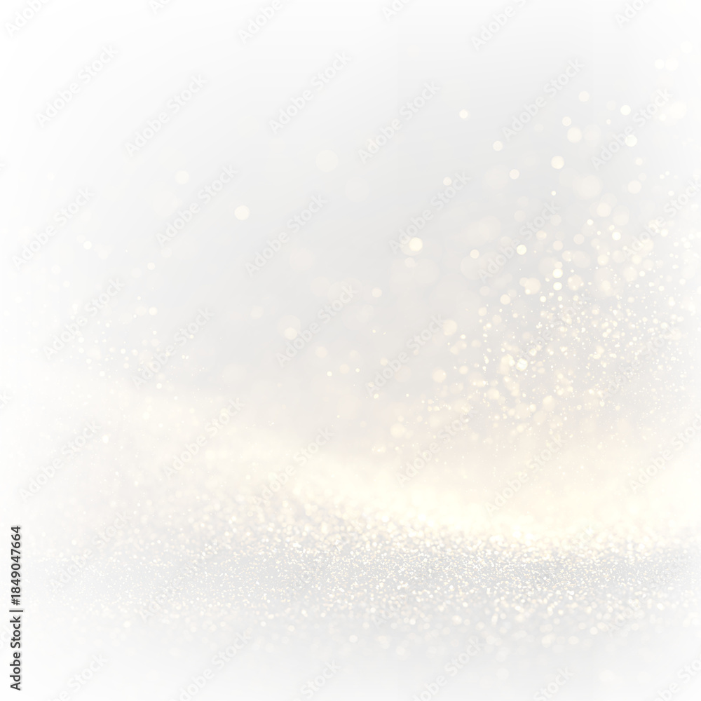 Fototapeta premium Golden bokeh sparkle dust light explosion overlay. PNG