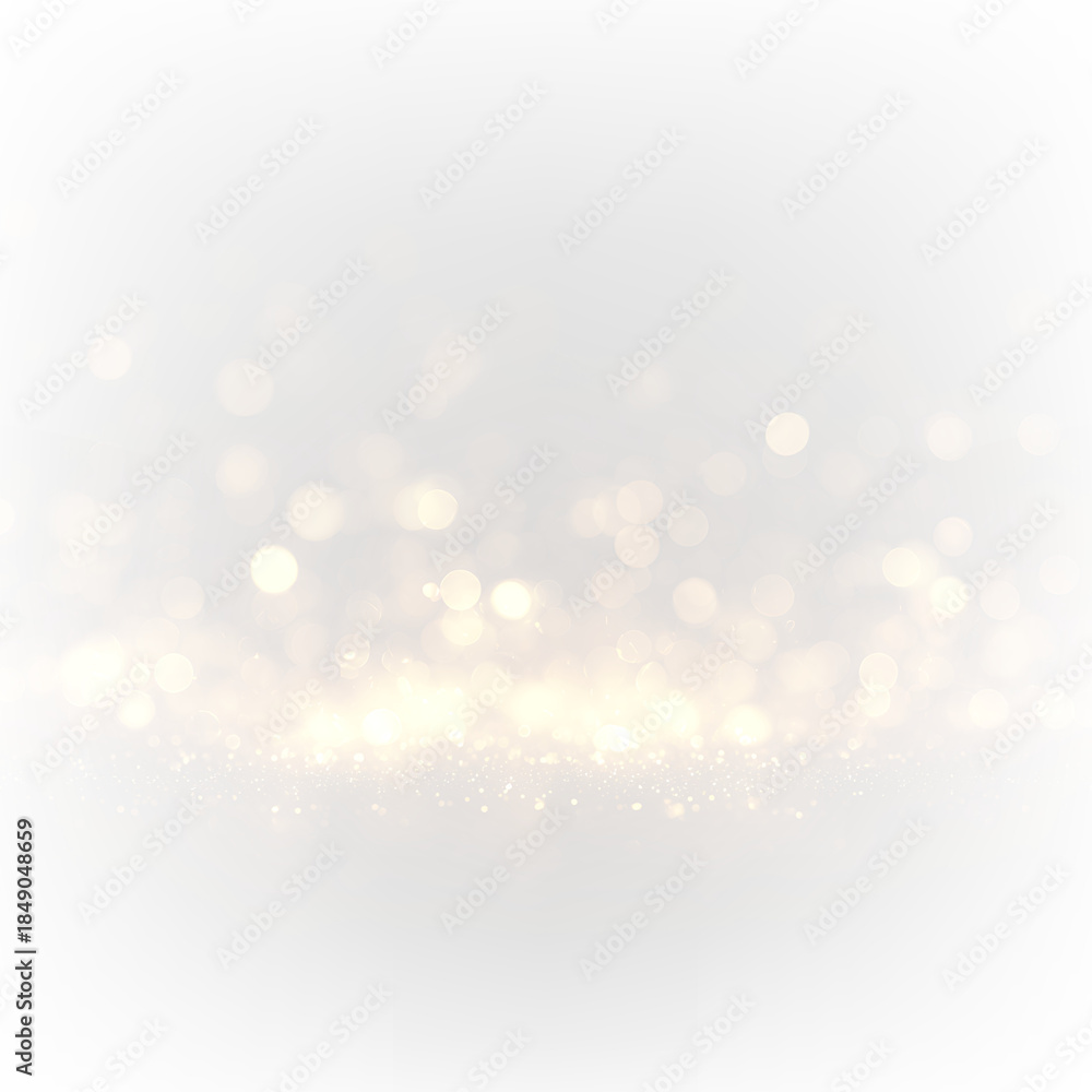 Obraz premium Golden bokeh sparkle dust light explosion overlay. PNG