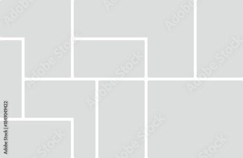 Abstract Geometric Grid Layout with Rounded Rectangles and Light Gray Tones template background