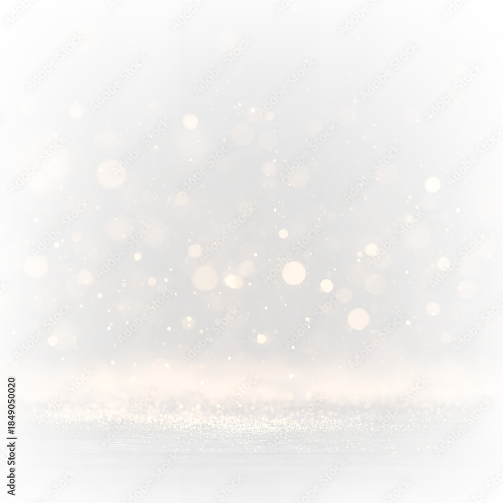Fototapeta premium Golden bokeh sparkle dust light explosion overlay. PNG
