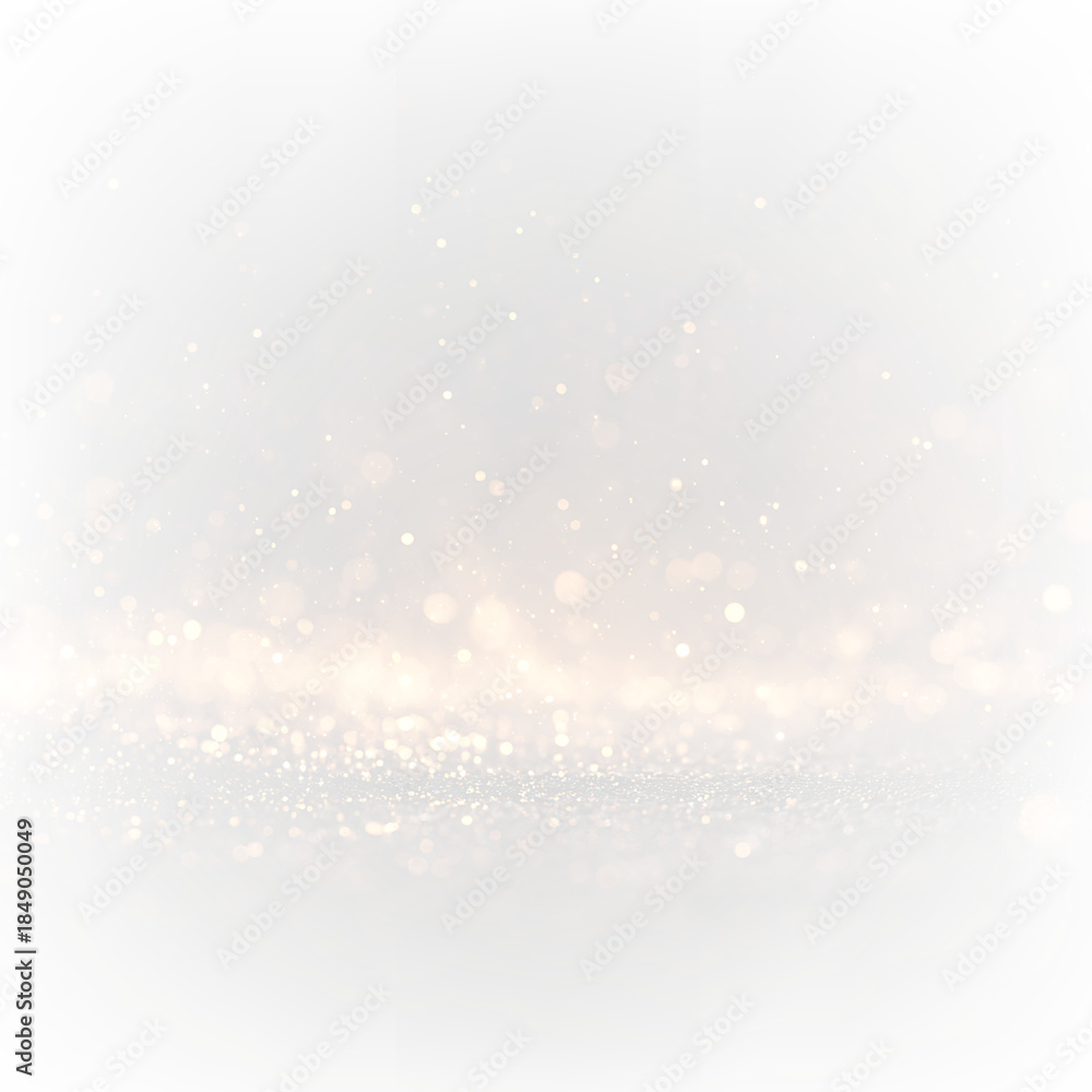 Fototapeta premium Golden bokeh sparkle dust light explosion overlay. PNG