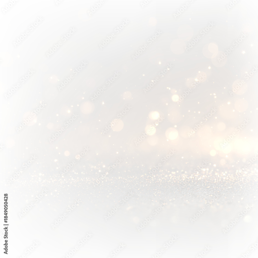 Fototapeta premium Magical burst of gold dust and bokeh sparkles with glamorous motion perfect for PNG party designs, Christmas celebrations, or luxury stardust effects.