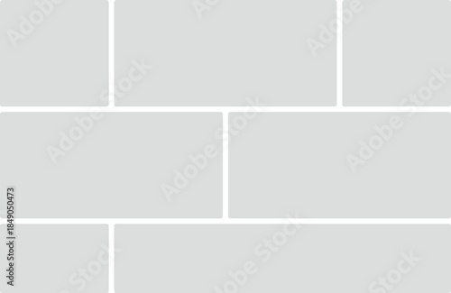 Grid layout with rounded rectangles in light gray and white borders template background