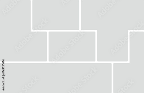 Irregular Grid Layout With Rounded Corners And Light Gray Panels template background