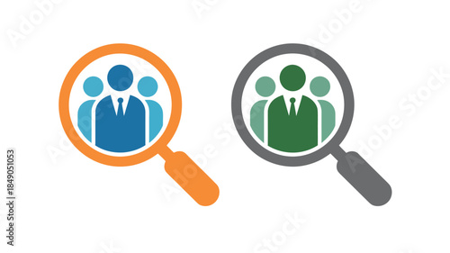 Recruitment Concept with Magnifying Glasses