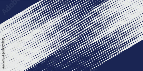 Modern halftone wave dots background. Futuristic twisted grunge pattern, dots, circles. Vector modern optical pop art texture for posters art