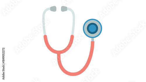 A simple illustration of a medical stethoscope on a white background