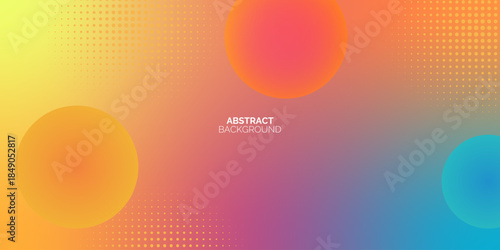 Abstract gradient background with smooth circle rings. Futuristic technology concept. Suit for cover, poster, banner, brochure, header, website