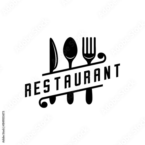 Restaurant design, spoon, fork and knife 