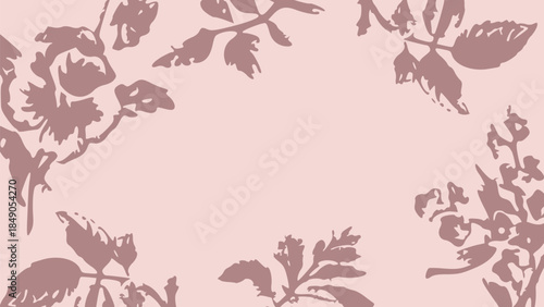 Elegant Floral Frame in Muted Pink Tones