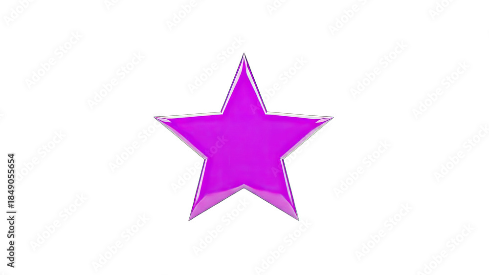 Obraz premium Purple Star on White Background