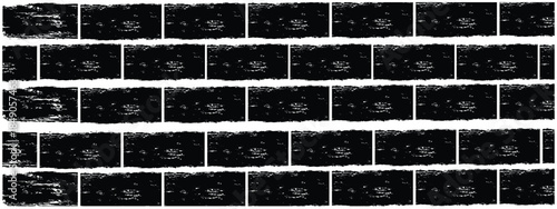 Grunge seamless pattern. Hand drawn bold geometric shapes. Modern stylish texture. Vector ink Illustration.