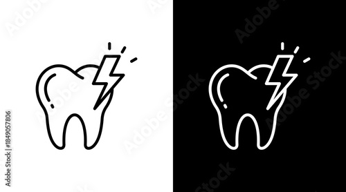 Tooth Pain With Icon Set Design