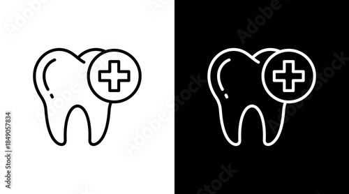Dental Care With Icon Set Design