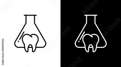Dental Lab With Icon Set Design
