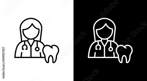 Dentist With Icon Set Design