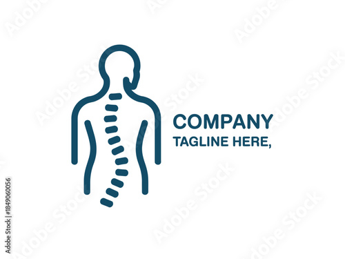 Spine and Human Body Logo Template for Medical Company or Healthcare Business