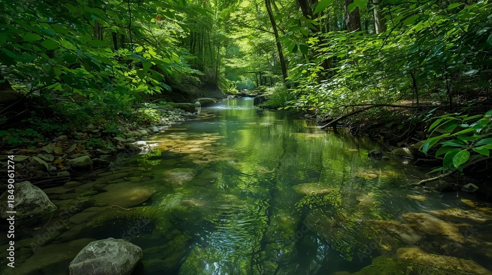 Obraz premium stream in the forest