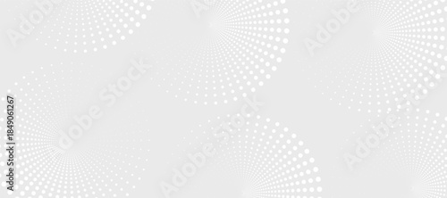 Grey Abstract glowing geometric dot lines on white background. Modern shiny blue circle lines pattern. Futuristic technology concept. Suit for cover, poster