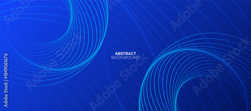 Abstract blue circle background. Minimal geometric. Technology concept. Suit for banner, corporate, business, cover, brochure, flyer, website, science, poster