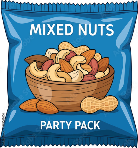 Nuts & dried fruits pouch icons