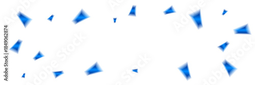 Blue Confetti Falling on Transparent Background. Festive Celebrations. Wallpaper. Vector Illustration