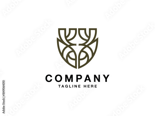 Modern Green Shield Company Logo Design with Tagline Space for Business Identity