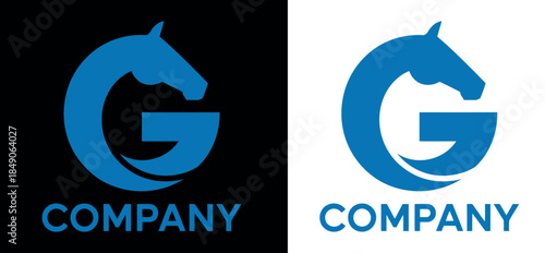 Blue Horse Head Logo Company