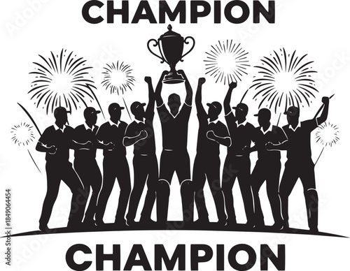 cricket player silhouette on white background