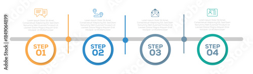 Modern Infographic template for business. Timeline diagram design. Business timeline infographic template. vector illustration.