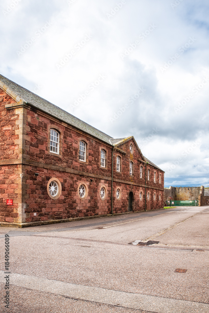 Obraz premium Section of barracks within the garrison of Fort George near Inverness, in the Highlands of Scotland.