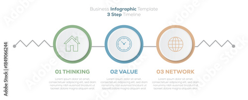 Business infographics. Circular with 6 steps, options. modern diagram process technology digital marketing data presentation chart Vector
