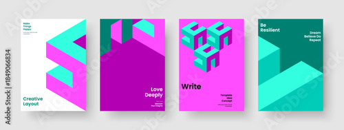 Isolated Book Cover Template. Geometric Flyer Layout. Modern Business Presentation Design. Report. Banner. Brochure. Background. Poster. Leaflet. Handbill. Advertising. Notebook. Journal. Portfolio