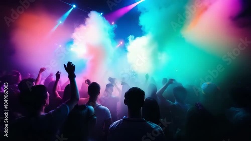 party people dancing and having fun at concert