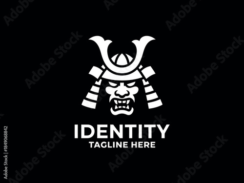 Samurai Warrior Logo Identity Tagline Template Design