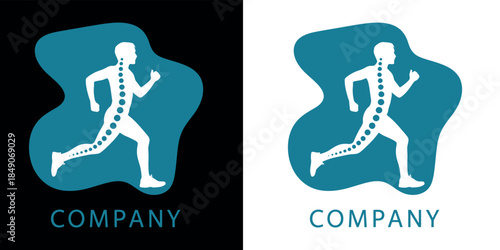 Running Man Spine Logo Design